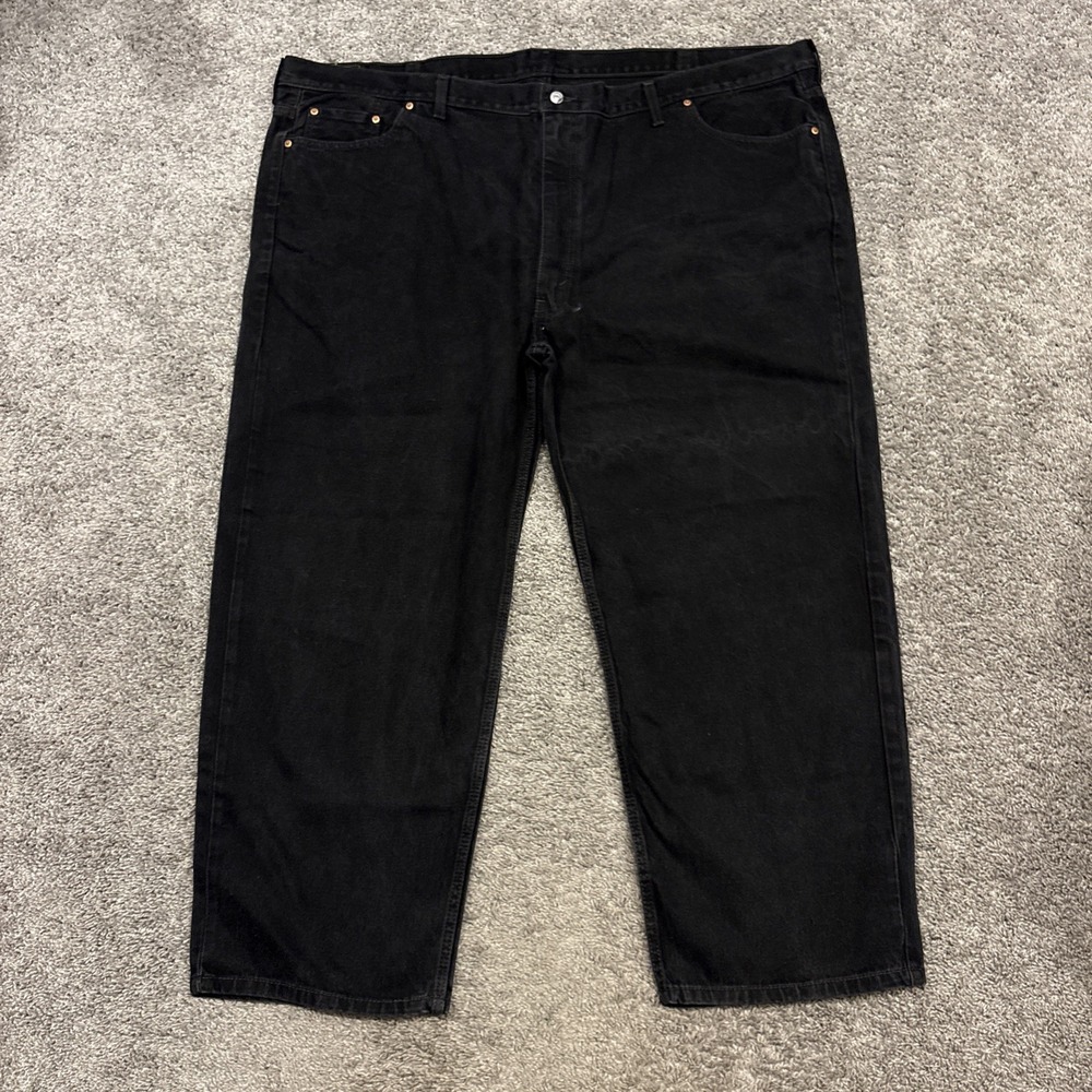 Levi's 550 Jeans Men 56x30 Black Medium Wash Relaxed Fit 100% Cotton Cowboy